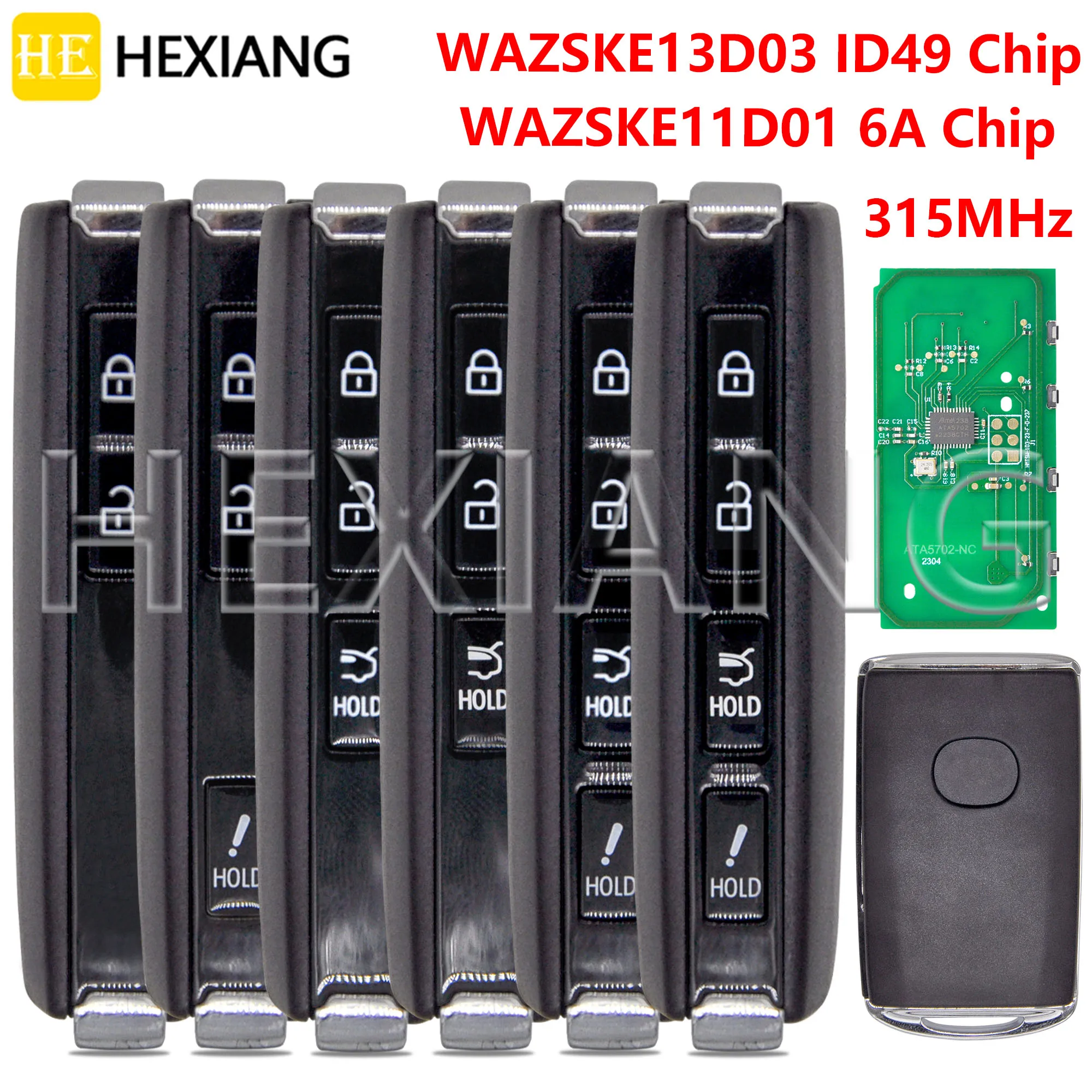 DR WAZSKE11D01 WAZSKE13D03 315MHz 6A/ID49 Chip Car Remote Key For Mazda 3 6 MX-5 MIATA CX-9 CX-3 CX-4 CX-5 CX-3 CX50 CX90 Axela