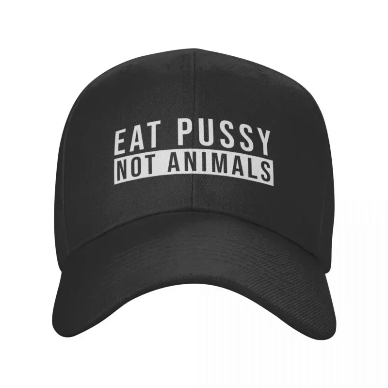 Custom Eat Pussy Not Animals Baseball Cap Men Women Adjustable Vegan Veganism Dad Hat Streetwear Snapback Hats