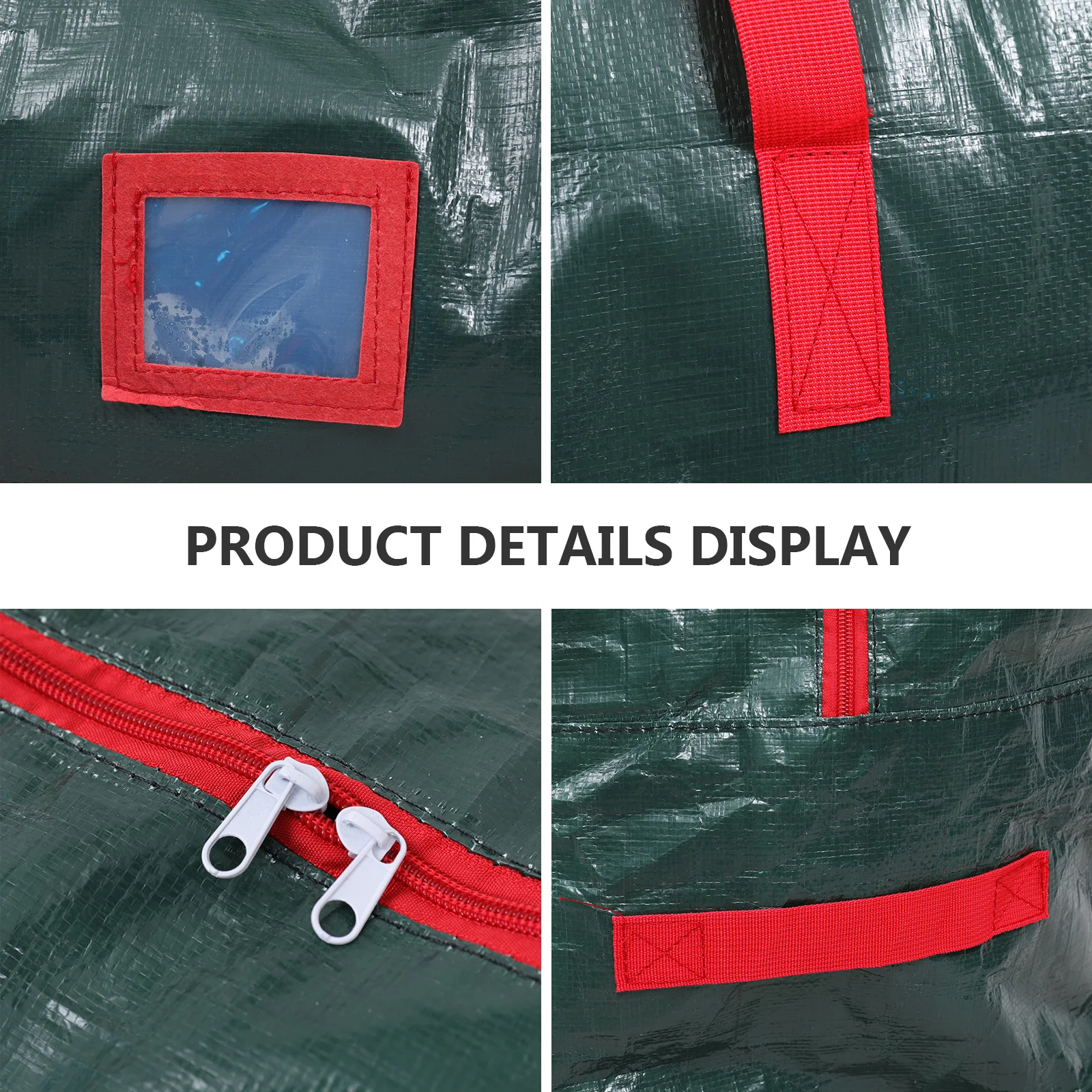 

Large Capacity Christmas Tree Storage Bag Waterproof Zipper Puller Strap Handle for Indoor Outdoor Use