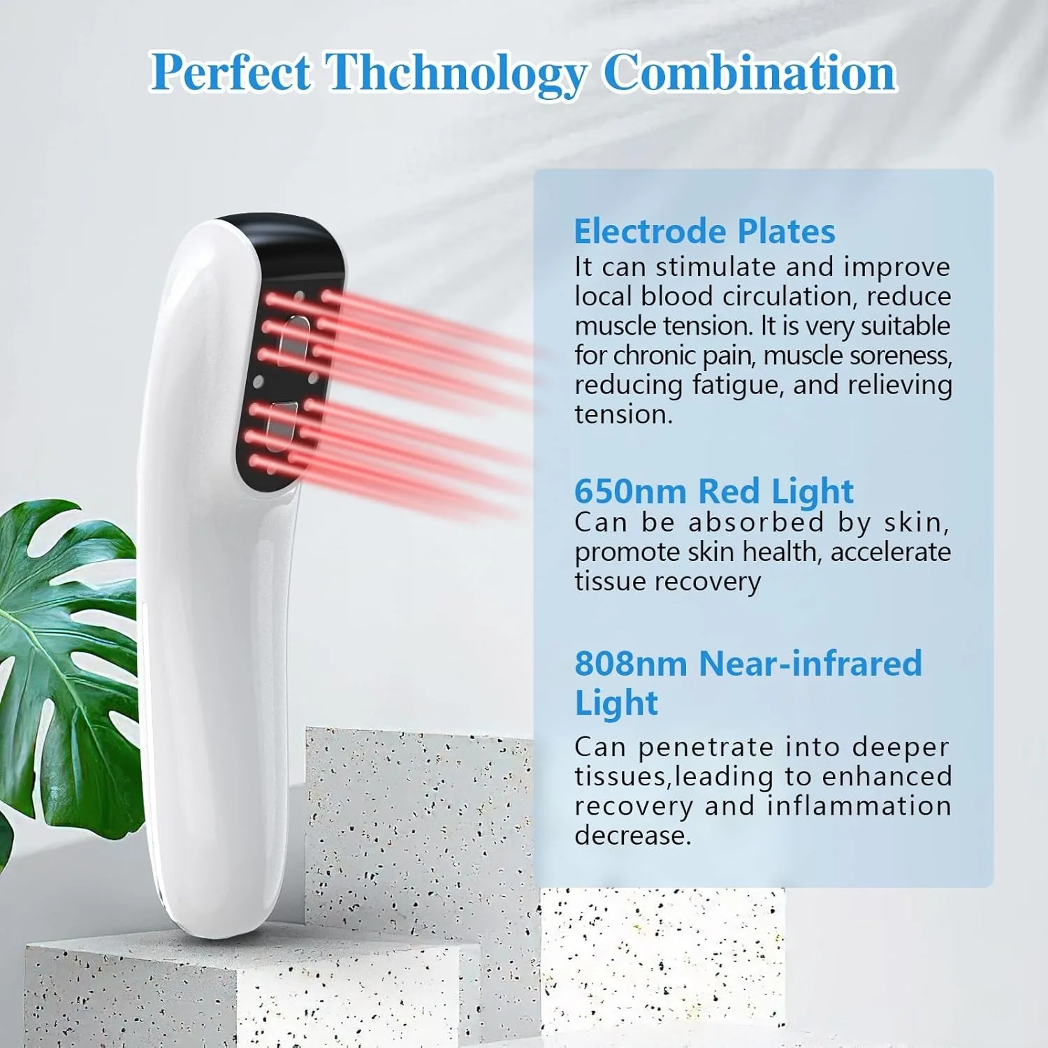 Portable Red Light Therapy Device, Infrared Light Therapy Pain Relief, Cold Red Light Human Therapy Device for Joint and Muscle