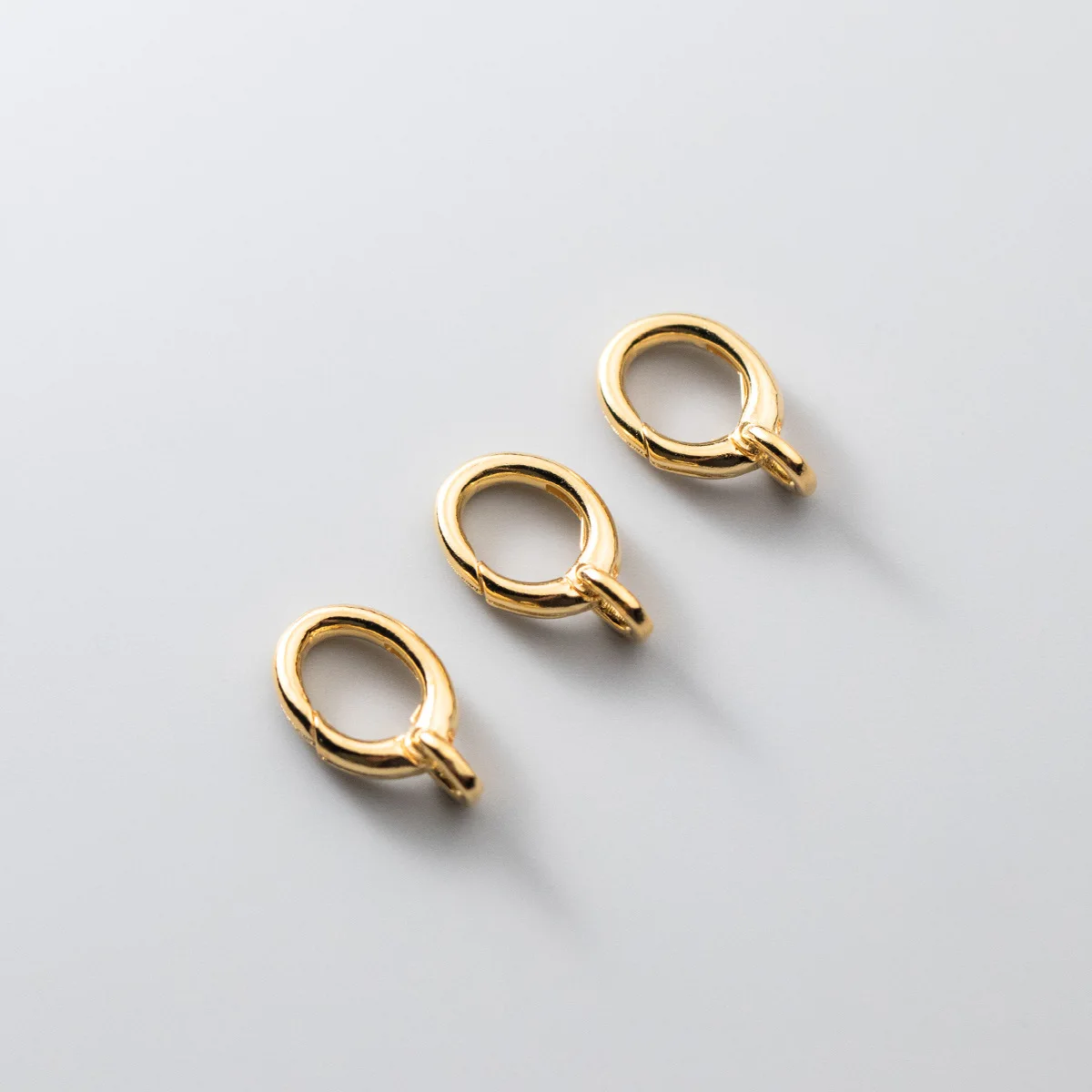 1pc/Lot 925 Sterling Silver Oval Spring Clasp Hooks 4 Colors Necklace Bracelets End Buckle Connector DIY Jewelrys Accessories
