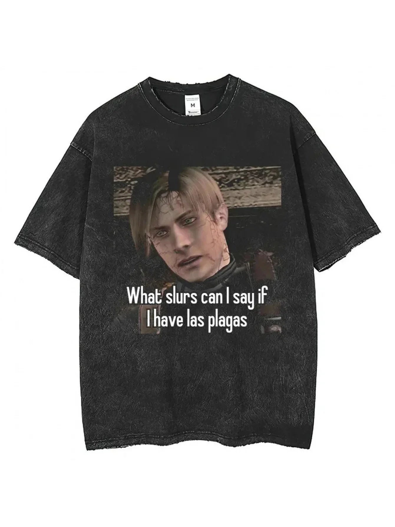 

Мужская футболка с рисунком Леона С Кеннеди в стиле Харадзюку, винтажная одежда, рубашка с короткими рукавами и рисунком, унисекс, для мужчин и женщин, всесезонная