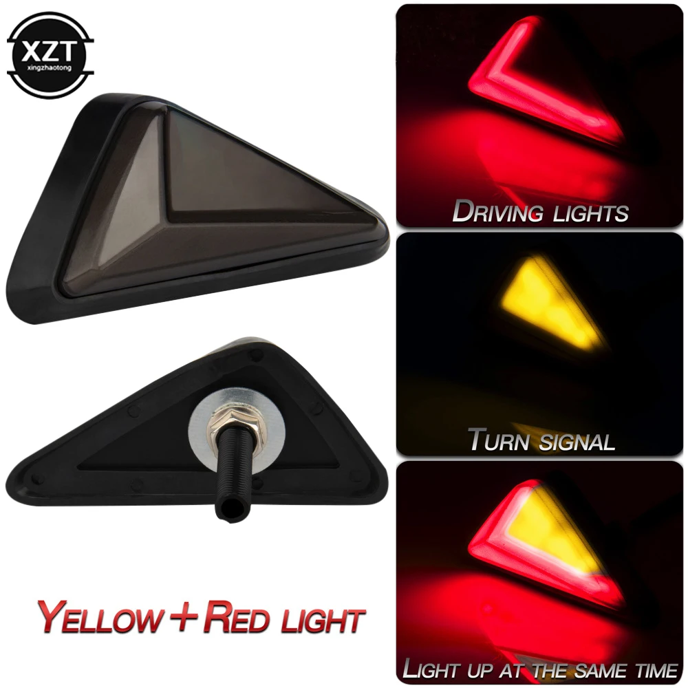 1 Pair L-shape Motorcycle Flush Mount Triangle Turn Signal Light LED Indicator Lamp DRL Blinker Waterproof Led Flashing Lights