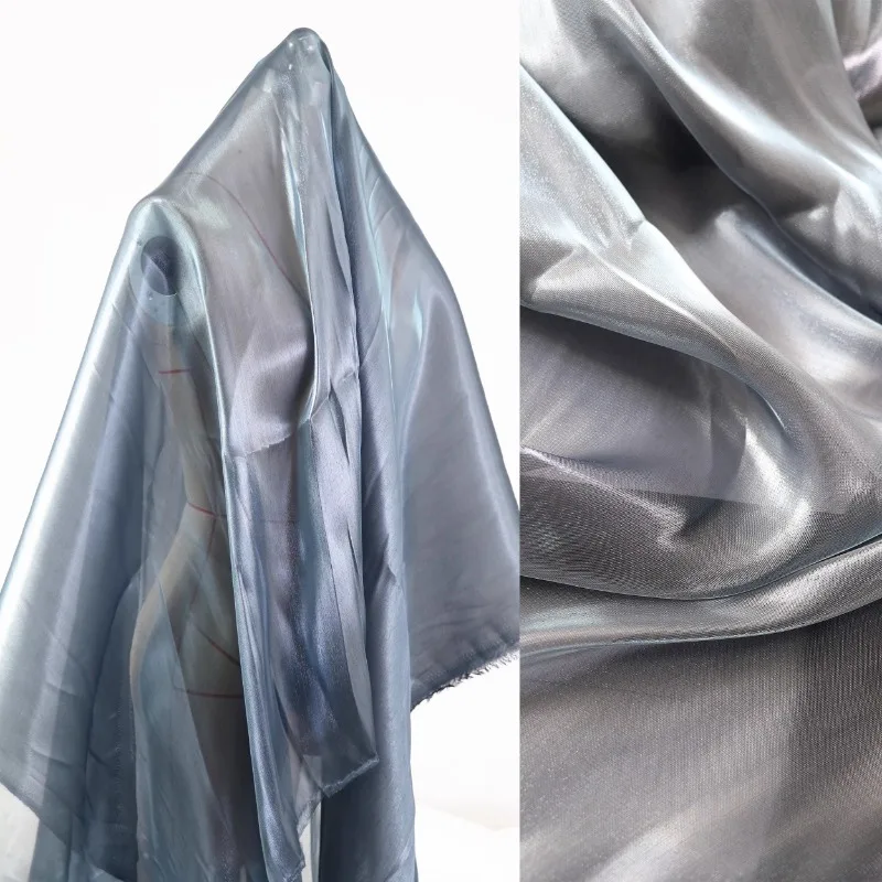 Organza Fabric Creative Design Designer Fabrics 45x140cm Polyester Material High-density Metallic Flow Luster Diy Cloth Sewing