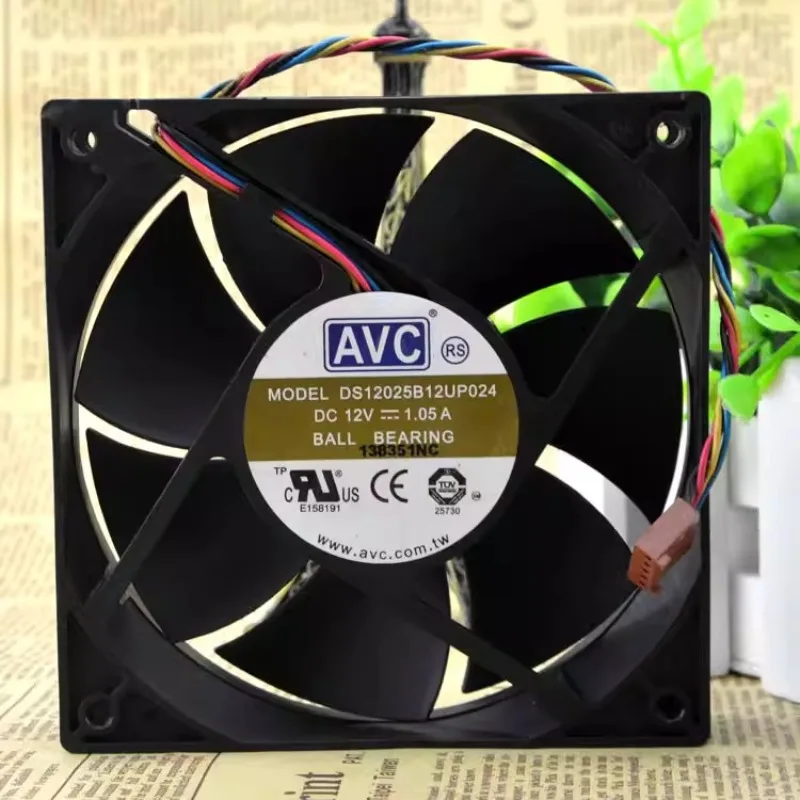 New Cooler Fan for AVC DS12025B12UP024 12V 1.05A 12cm 4 Wire PWM Speed Control Cooling Fan 120 * 120 * 25MM
