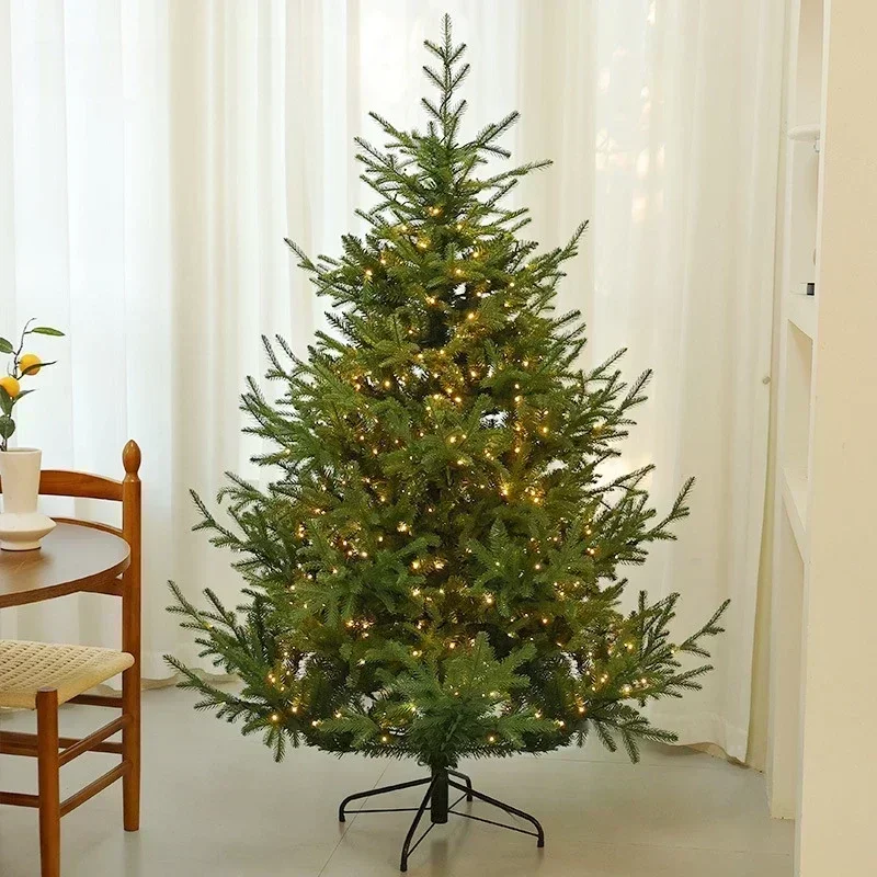 Artificial Christmas Tree Encryption PE&PVC with LED Lights Large Christmas Tree 1.2m-2.1m Christmas Family New Year Decorations