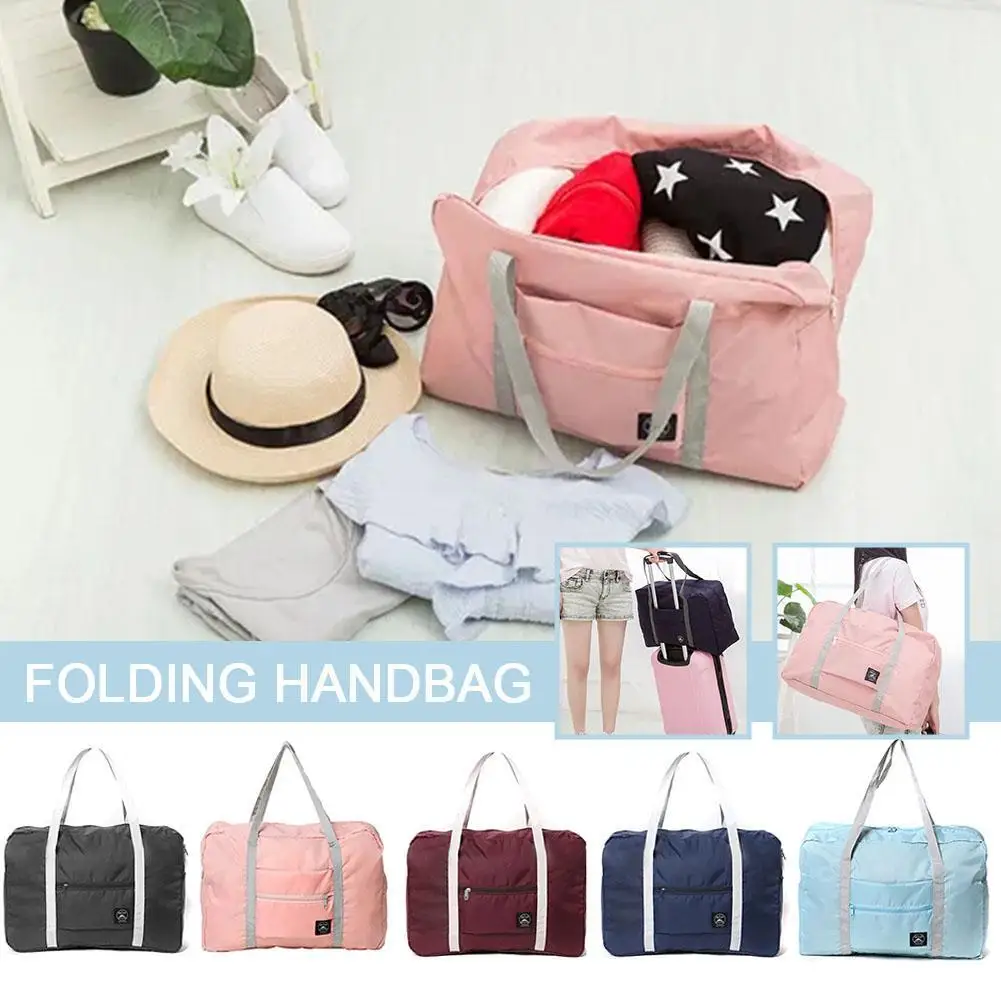 1pcs 5Colors Nylon Foldable Travel Bags Large Capacity WaterProof Bag Travel Luggage Unisex Dropshipping Handbags Bags Men Women