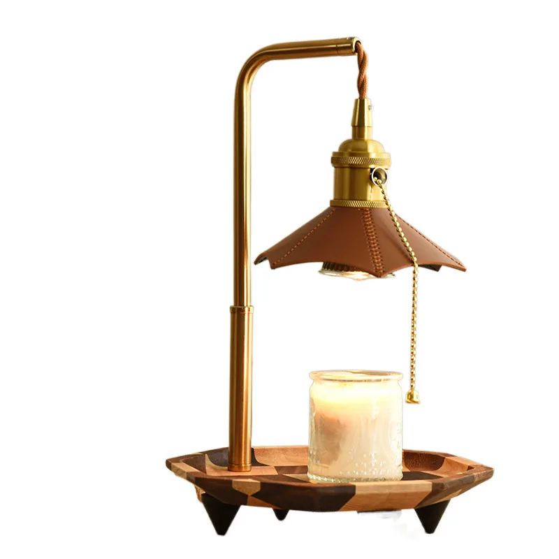 Simple retro fireless aromatherapy wax melting lamp bedside fragrance wax melting lamp