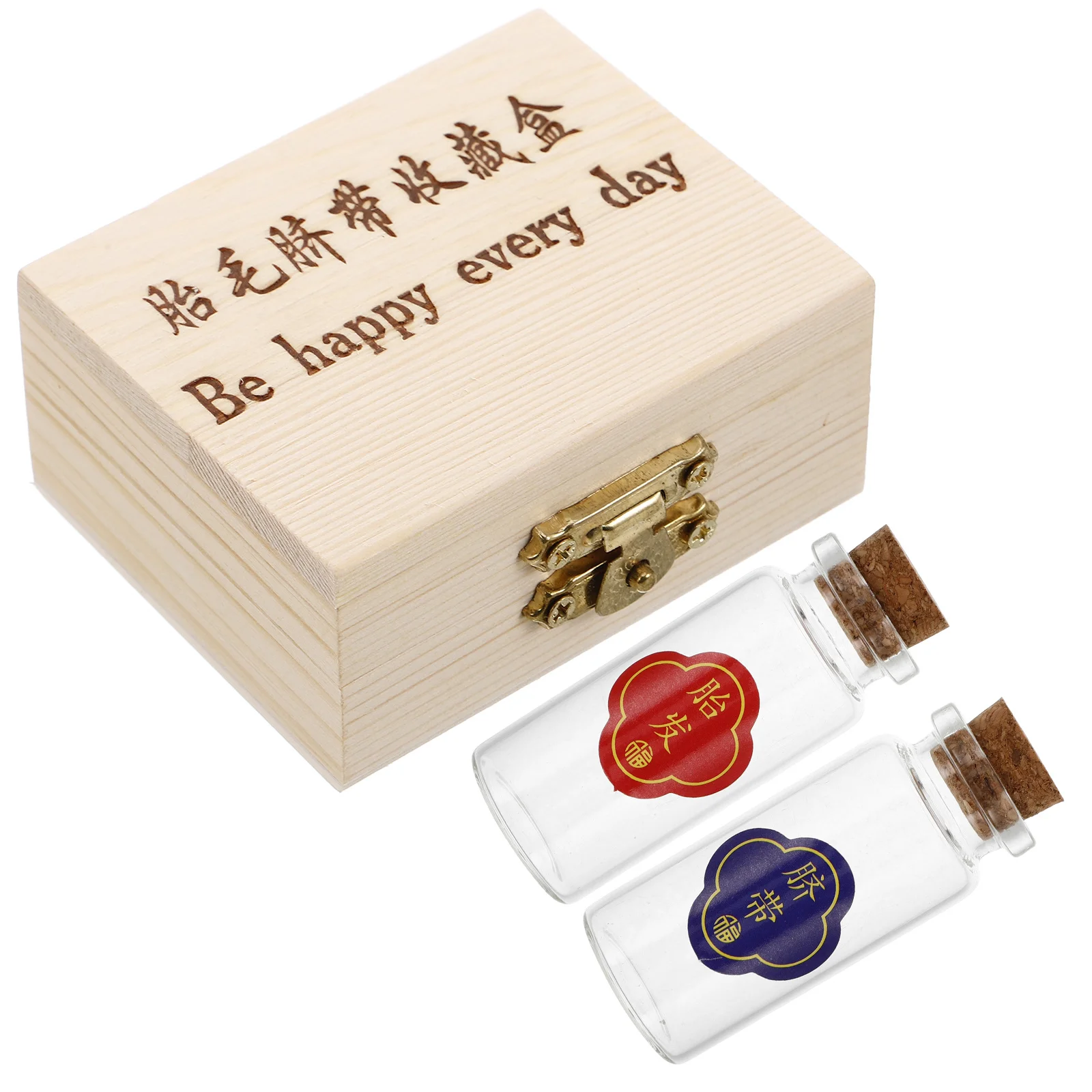 

1Set Baby Keepsake Box Fetal Hair Storage Umbilical Cord Infant Newborn Haircut Keepsake Organizer Large