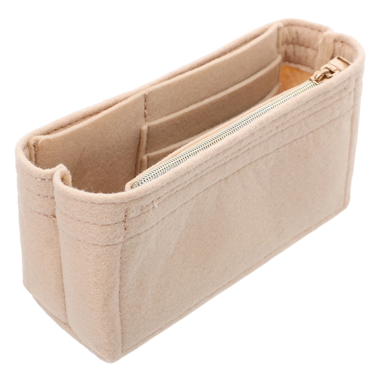 

Felt Zipper Bag Organizer Insert Padded Handbag Tote Liner With Multi Compartment Purse Organizer For Makeup Keys Phone
