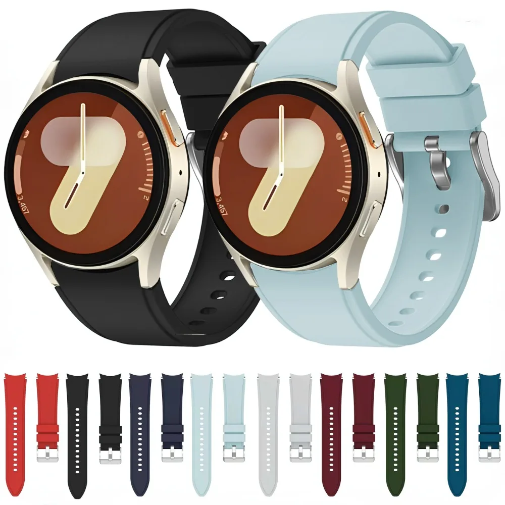 

Silicone Strap for Samsung Galaxy Watch 7 44mm 40mm Arc original bracelet for Samsung Watch 6 Classic 47mm 43mm/5 Pro 45mm Strap