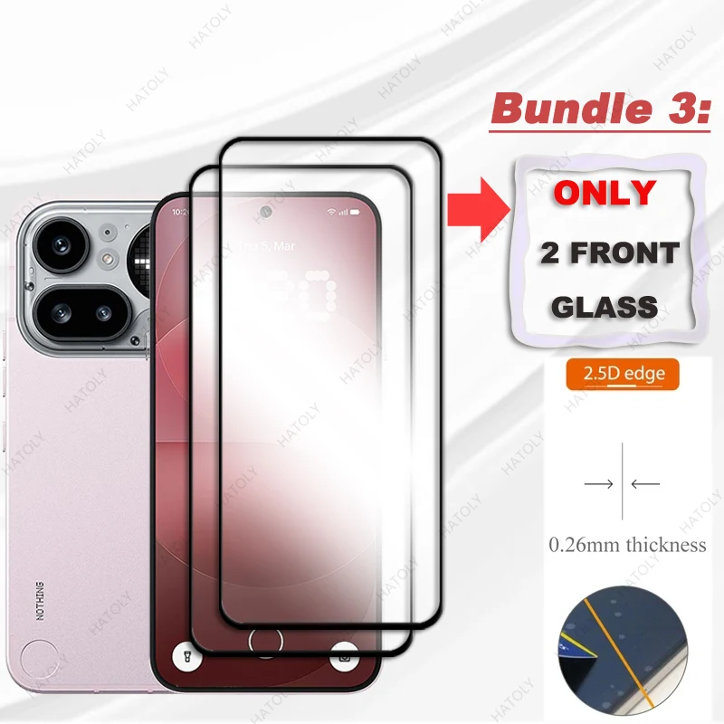 

Защитная пленка For Nothing Phone 4a Pro Glass Black Edge для Nothing Phone 4a 5G, защитная пленка для экрана, защита для объектива камеры