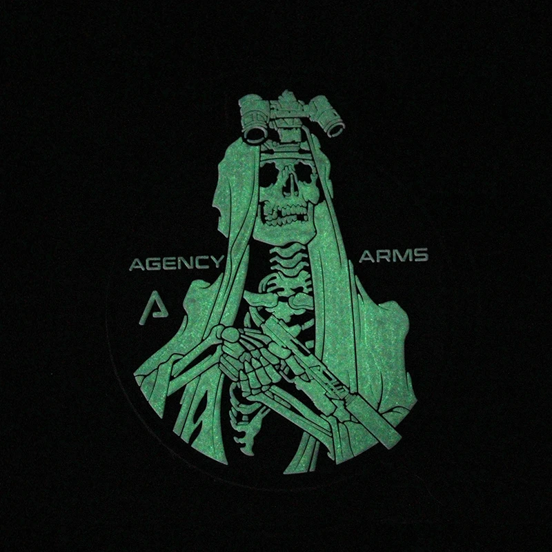 Skull AA Urban Reaper PVC Luminous Patches Skeleton 3D Fight Weapons Military Night Vision Device Helmet Outdoor Badges for Vest