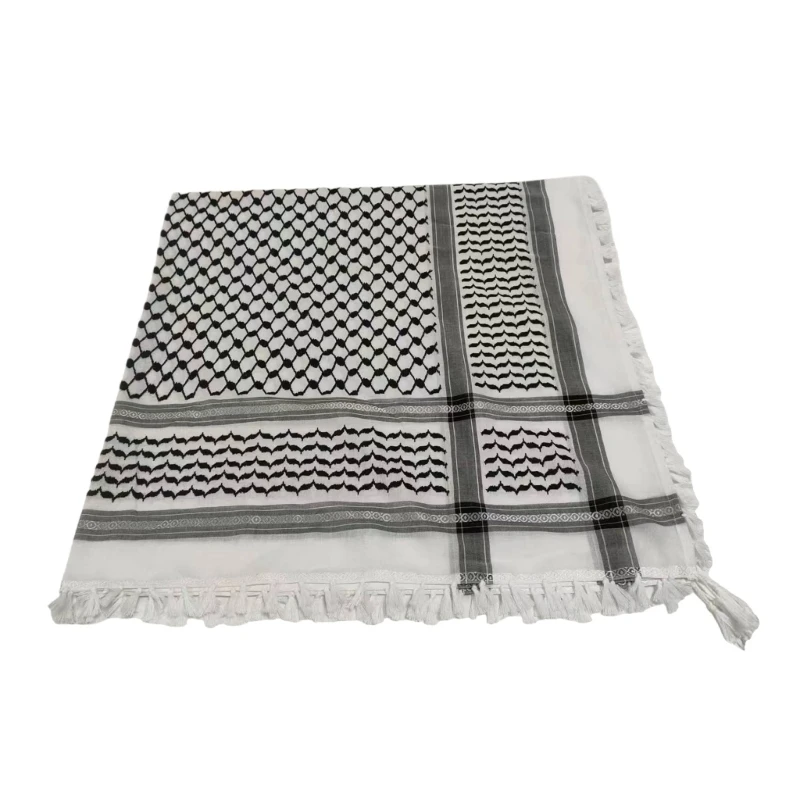 Jacquard Pattern Keffiyeh Headscarf Arab Kerchief for Outdoor Adventures Drop Shipping