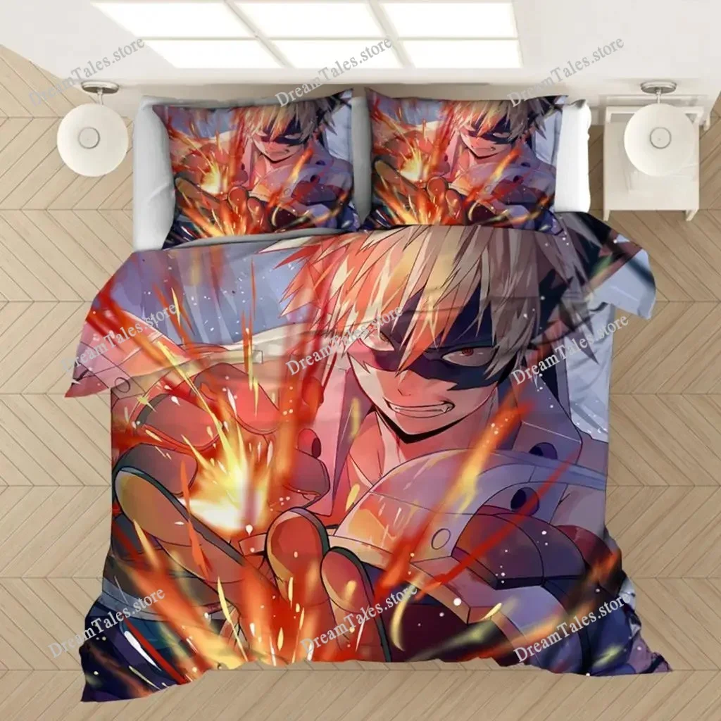 

My Hero Anime Print Three Piece Bedding Set Fashion Boys Or Adults For Beds Quilt Covers Pillowcases Bedding Set Gift
