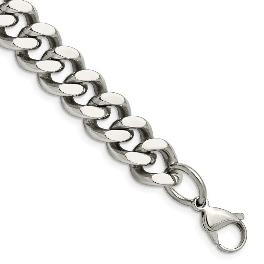 

Chisel Stainless Steel Polished 13.75mm 8.5 inch Curb Chain