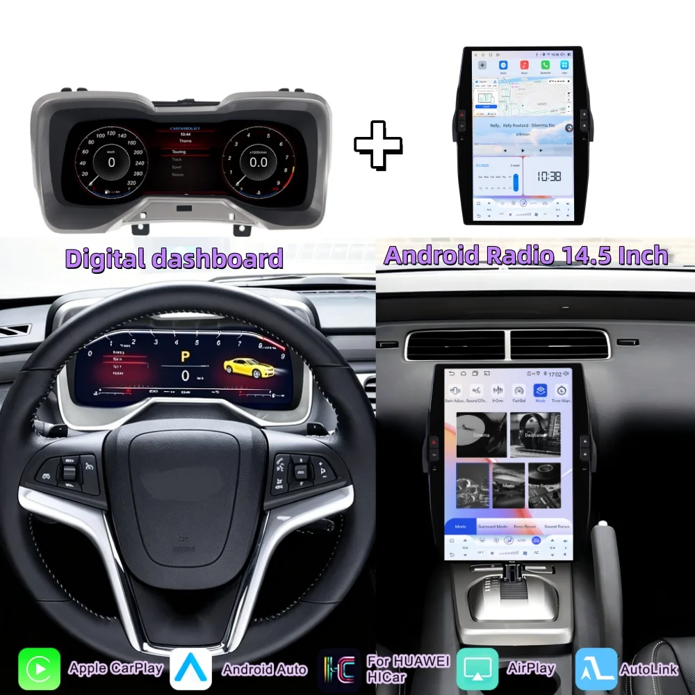 12.3 LCD Digital Performance Display Dashboard For Chevrolet Camaro 5th generation2011~2015 Speed Table Car Virtual Information