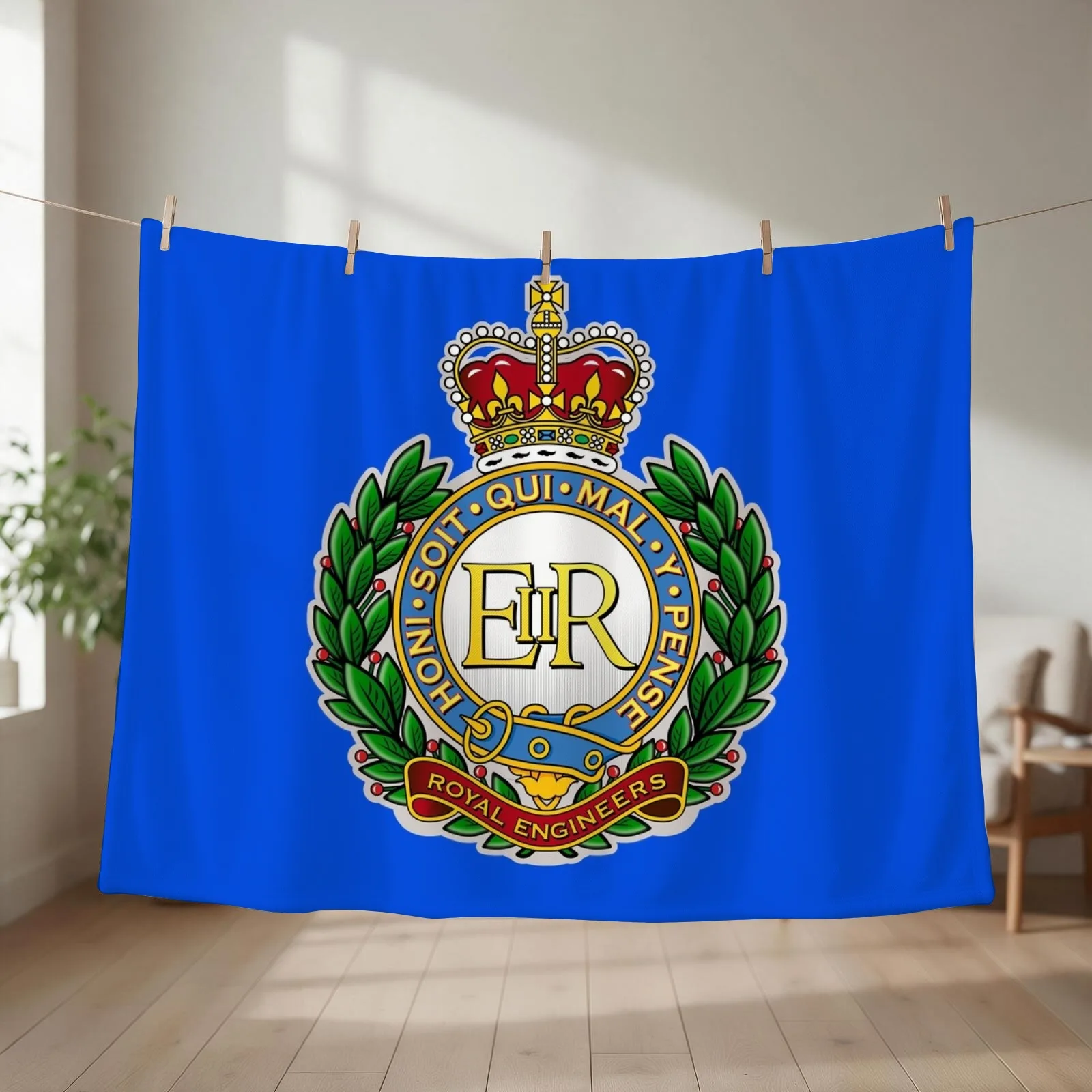 CORPS OF ROYAL ENGINEERS Throw Blanket Hairys Furrys Thins wednesday Blankets