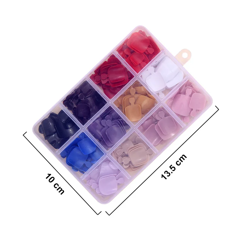 288枚入り 無地 プレスオン フットネイル スクエアヘッド 付け爪 ウェアラブル 取り外し可能 12色 フェイクフットネイルチップ マニキュアセット