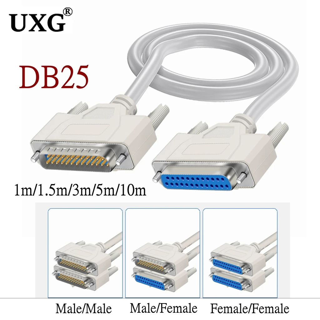 25Pin DB25 Parallel Male to Male Female LPT Printer DB25 M-M Cable 1.5M/3M/5M/10M Computer Cable Printer Extending Cable 25 Pin