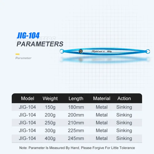 Imagen 2 del producto OBSESSION J104 150g 200g 250g 300g 400g Plantilla de Metal pencial simplificada Importación Jigging Master Fishing Super Gangster Stick II Jig