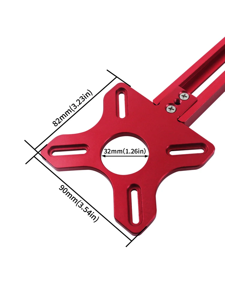 Staffa per scanalatura di fresatura del Router 4 in 1-staffa per scanalatura di fresatura del Router di alluminio Jig staffa per scanalatura di