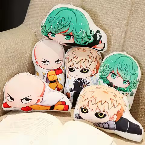ONE PUNCH-MAN Plush Stuffed Pillows Saitama Genos Tatsumaki Dakimakura Kawaii Anime Throw Pillow Manga Back Dolls Body Cushion