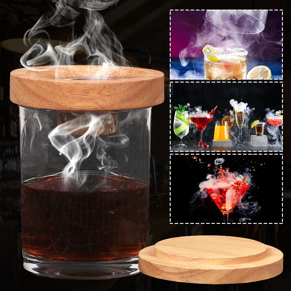 المهنية ويسكي كوكتيل المدخن عدة الطراز القديم مدخنة شرب المدخن مع رقاقة الخشب بار أدوات جزيء هدايا للأصدقاء #4