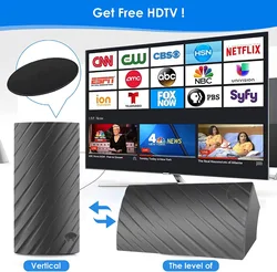 HDTV Antenna 25DBI High Gain Indoor 4k High Definition Digital TV Antenna Signal Enhance Amplifier Without Network Connection