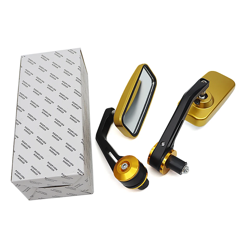 Motorcycle 22mm Handlebar End Mirror 7/8" Rearview Mirror Universal For Honda Shadow Kawasaki Suzuki GSR 600 GSXR 750 view 2