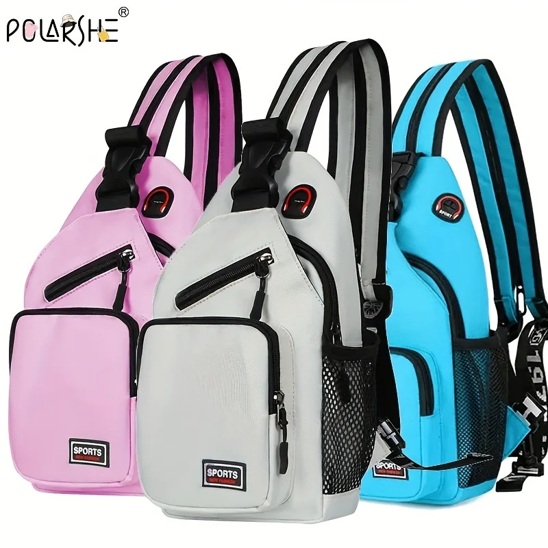 

Convertible shoulder bag Messenger bag with headphone jack shoulder bag, white, casual, suitable for going out and commuting.