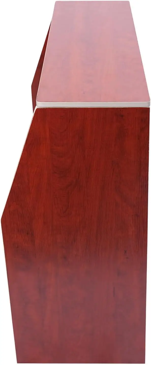 บาร์พับได้แบบพกพาสำหรับงานอีเวนต์ ขนาด 4 ฟุต พร้อมชั้นวางด้านบนและด้านกลาง, โต๊ะบาร์เทนเดอร์แบบพับได้พร้อมตู้เก็บของ, โต๊ะเคลื่อนที่เคลือบลามิเนต