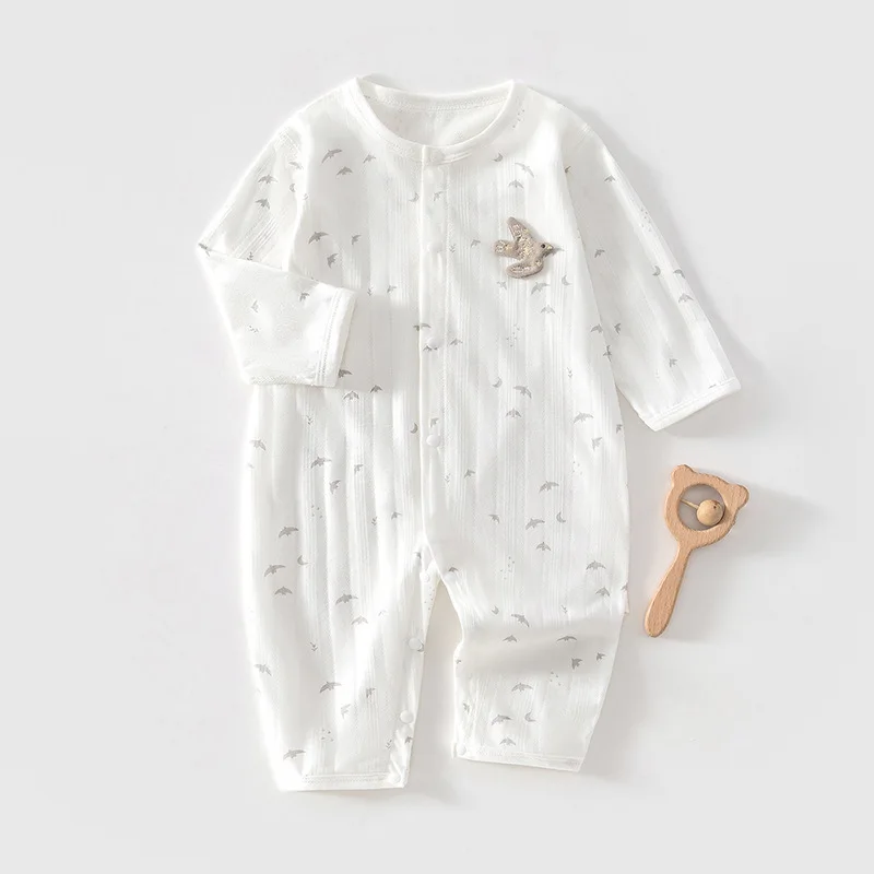 6-18M Kid Pure Cotton Snap Closure Bodysuit Baby Boy Girl Summer Lightweight Comfy Romper Infant Breathable Boneless Onesie