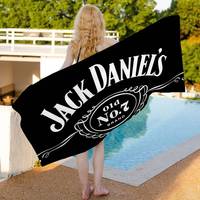 J-Jack D-Daniels Bath Towel Microfiber Soft Water Absorbing Breathable For Girl Kids Decorative Cartoon Beach Towel