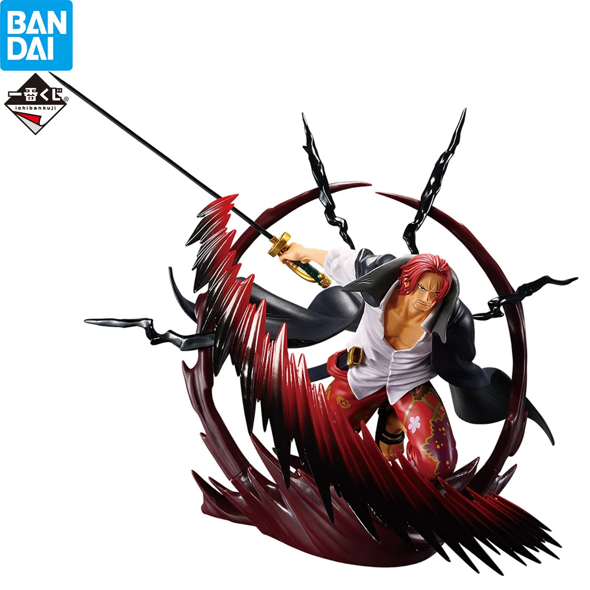 

In Stock Original BANDAI Ichiban Kuji One Piece Takumi no Keifu Hakyoku (B Prize) Shanks Kamusari Anime Figure 14cm Model Toy