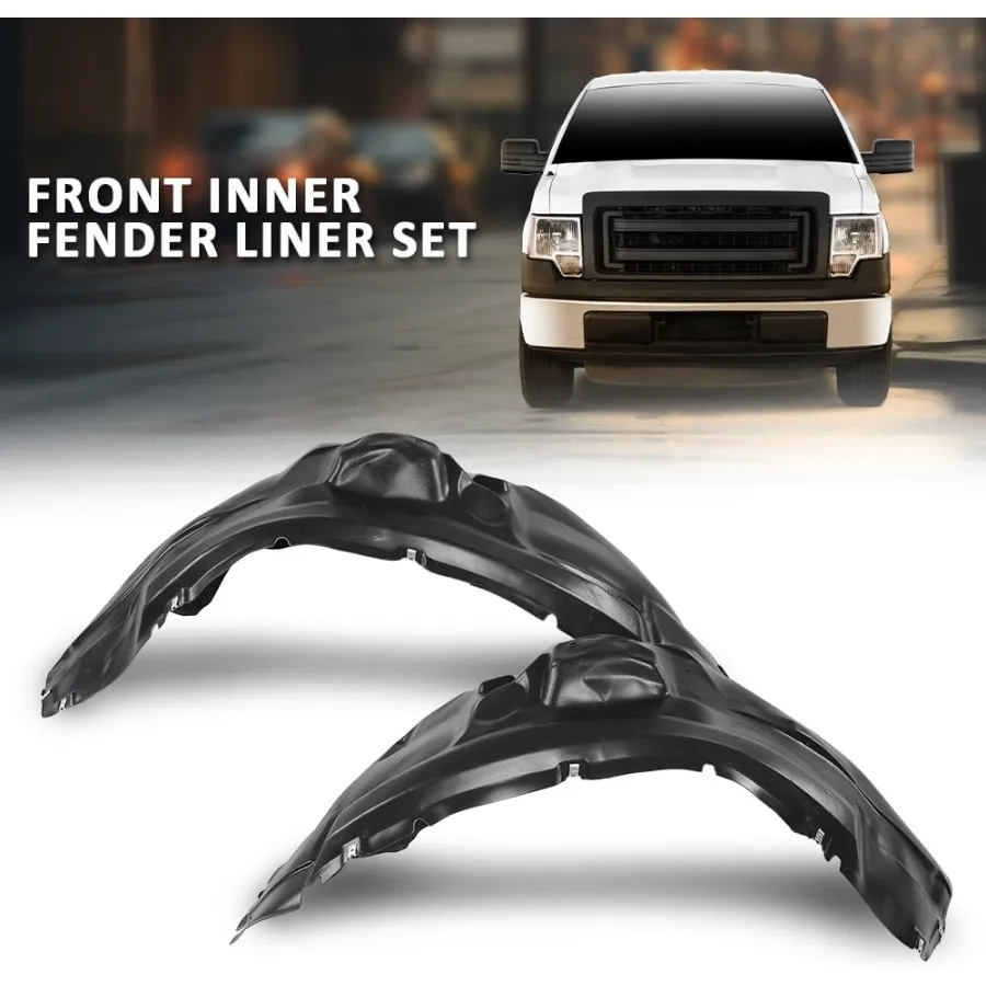 G-PLUS Pair Front Fender Liner Inner for Ford F150 2010-2014 Compatible with LH Driver and RH Passenger Side 2PCS Set Designed