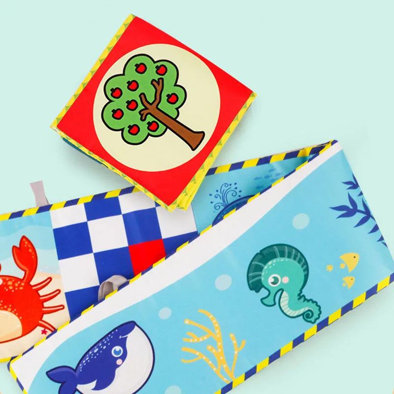 Zwart-wit bed surround baby kan het niet afscheuren, kan het gekleurd stoffen boek voor voorschools onderwijs kauwen