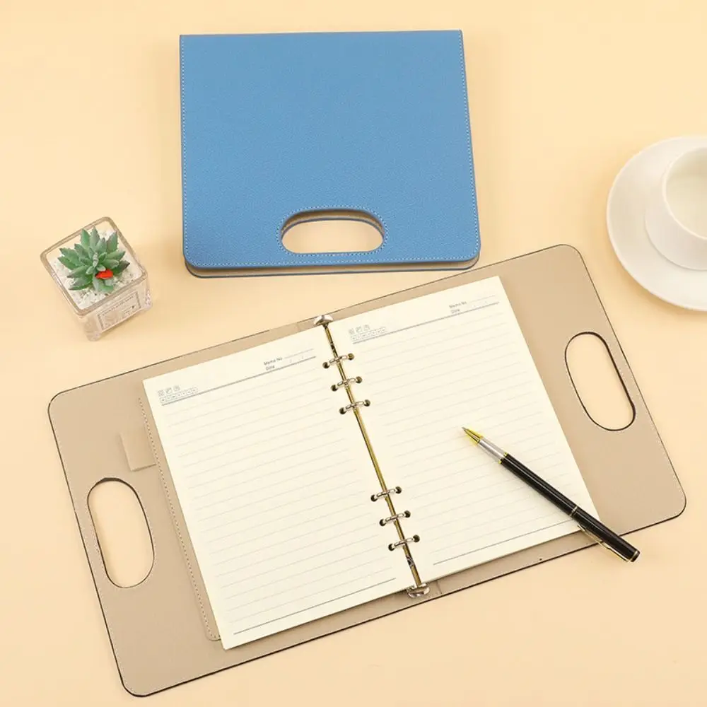 

100 Sheets PU Leather A5 Notebook Retro To Do List Loose Leaf Notebook School Supplies Diary Meeting Minutes Book Girls