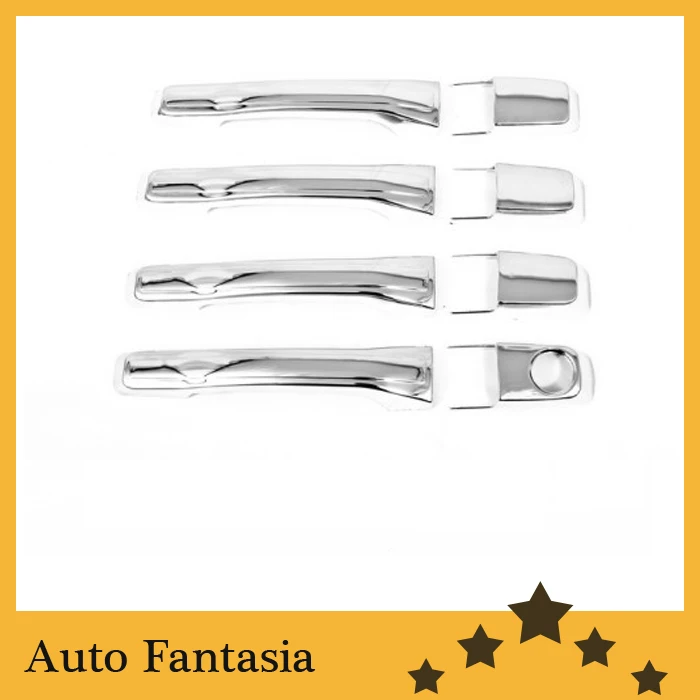 Flexible chrome trim Chrome Door Handle Cover with Keyless Access for Mitsubishi Pajero / Montero 00-06-Free Shipping