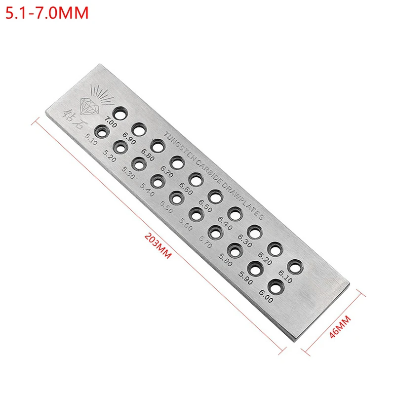 Tungsten Steel Alloy Wire Drawplate Round Jewellers Draw Plate Gold And Silver Wire Drawing For Jewelry Making Tools