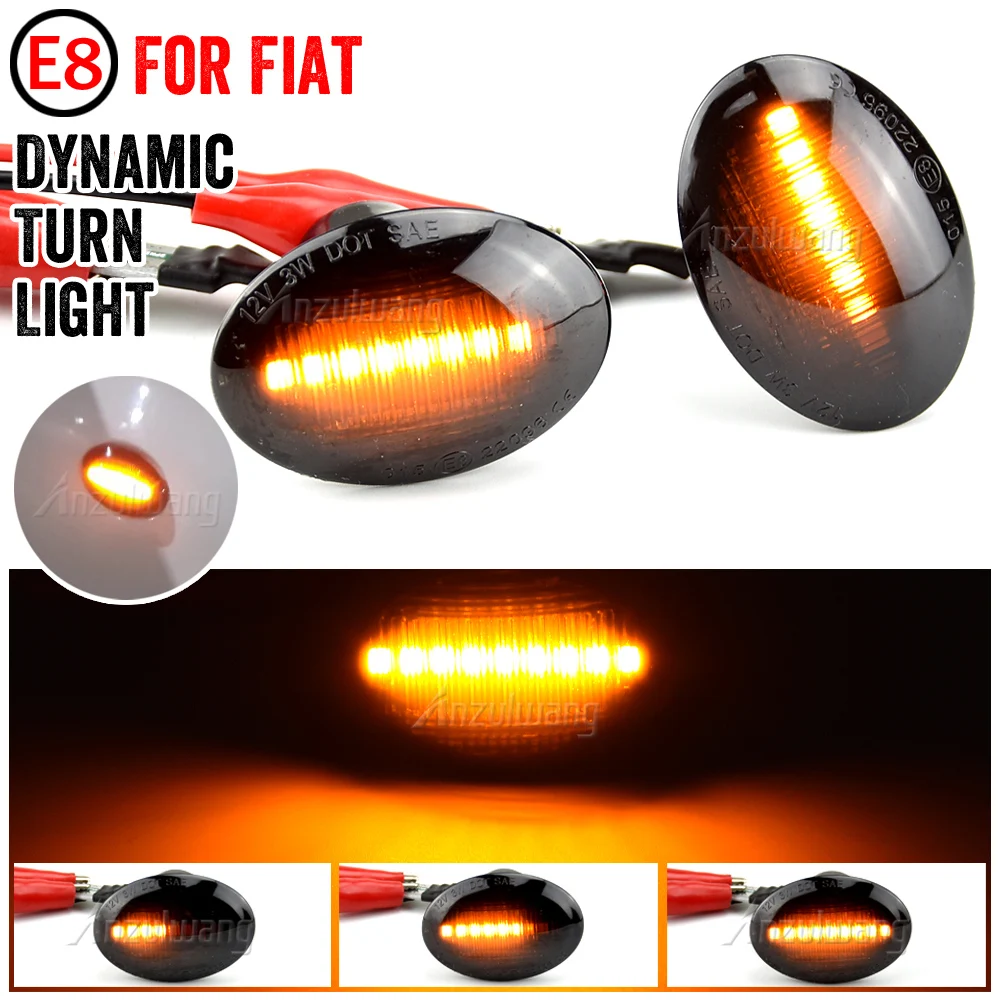 

Dynamic LED Side Marker Turn Signal Light For Maserati GranCabrio Granturismo Quattroporte Lancia Lybra Fiat 500 Ford KA Alfa 4C