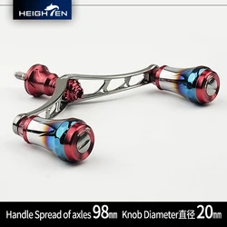 HEIGHTENSpinning Reel Double Handle 98mm Shaft Distance with 20mm Gradient Knob that fits SHIMANO Vanford Twinpower Stradic and