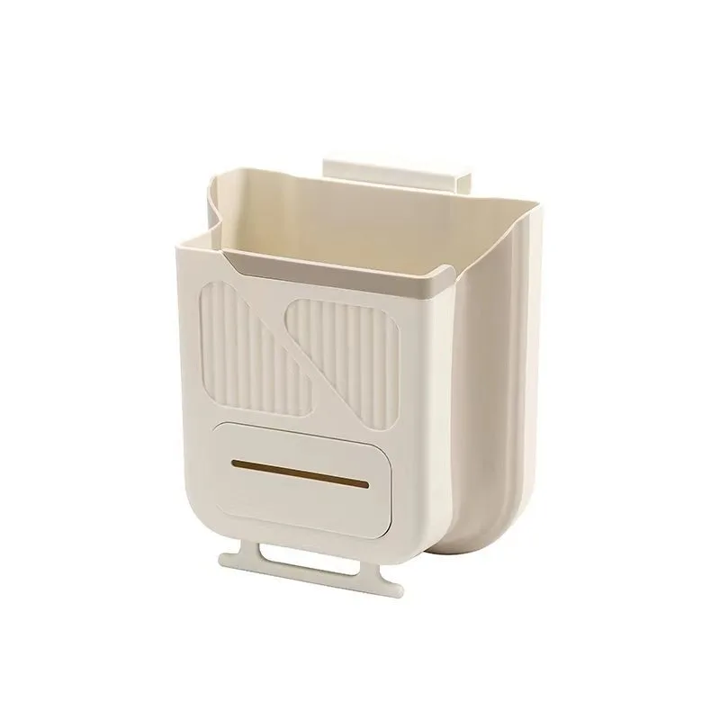 Kitchen Wall Mounted Folding Trash Can Home Cabinet Hanging Storage Trash Can Classified Hanging Trash Can Kitchen Accessories