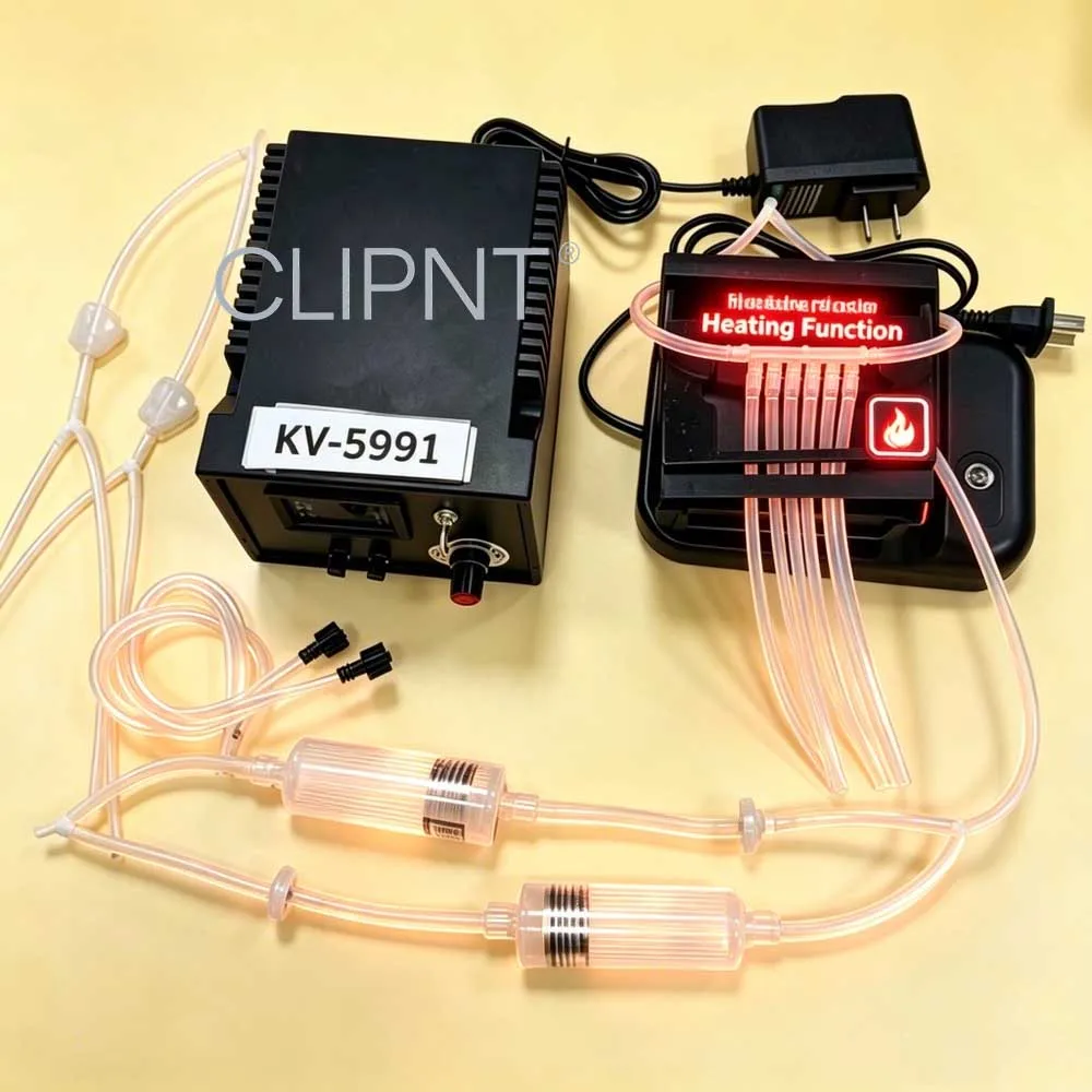 KYJET One Set DTF UV Solvent Printhead Washer Cleaning Machine For L1800 L805 1390 XP600 DX6 i3200 Print Head Unclog Kit