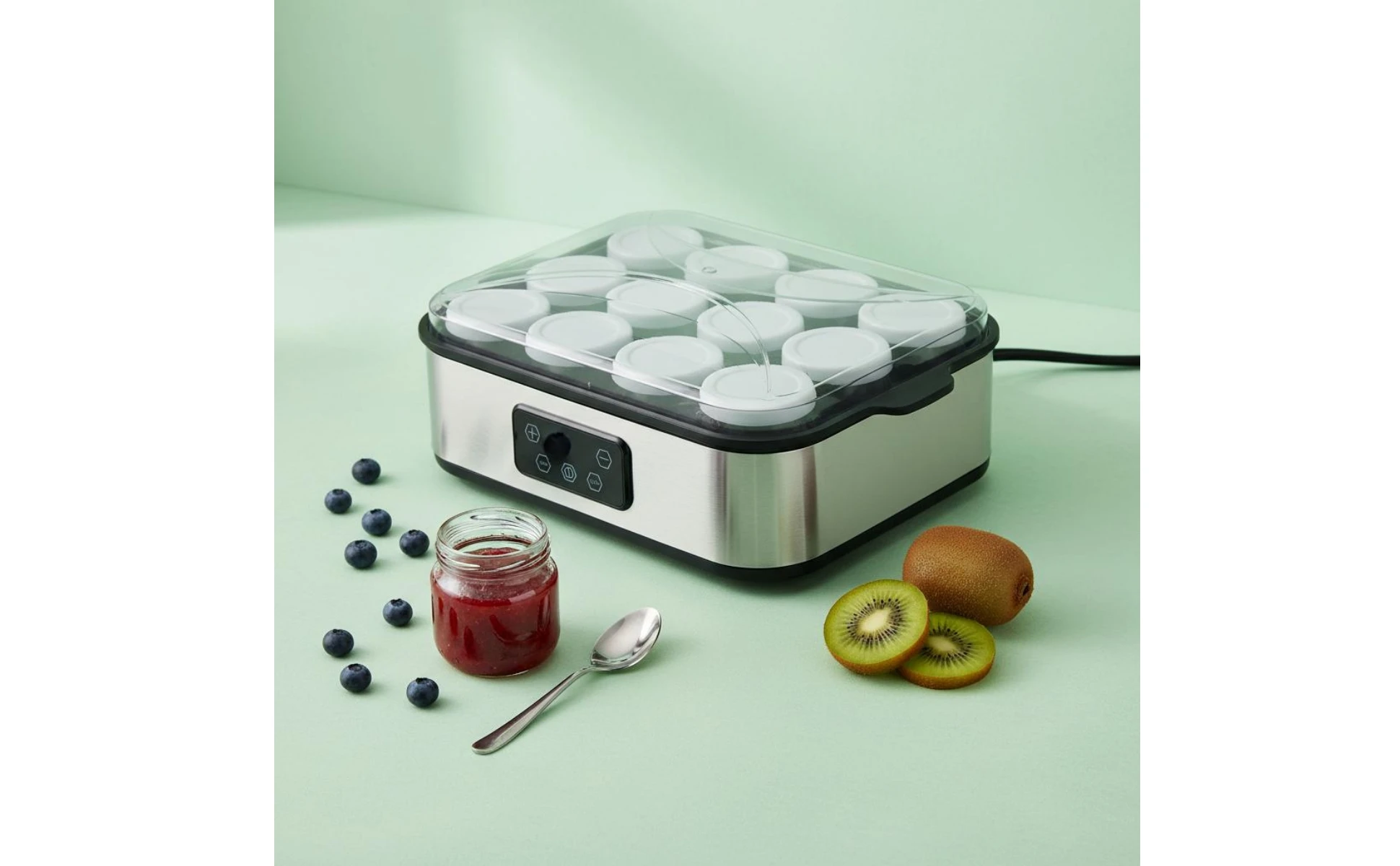 12-Cup Yogurt Appliance Top Tray Countertop Yogurt Appliance Fermentation Machine Prepared Desserts Food Appliance Constant 12-Cup Yogurt Appliance Top Tray Countertop Yogurt Appliance Fermentation Machine Prepared Desserts Food Appliance Constant