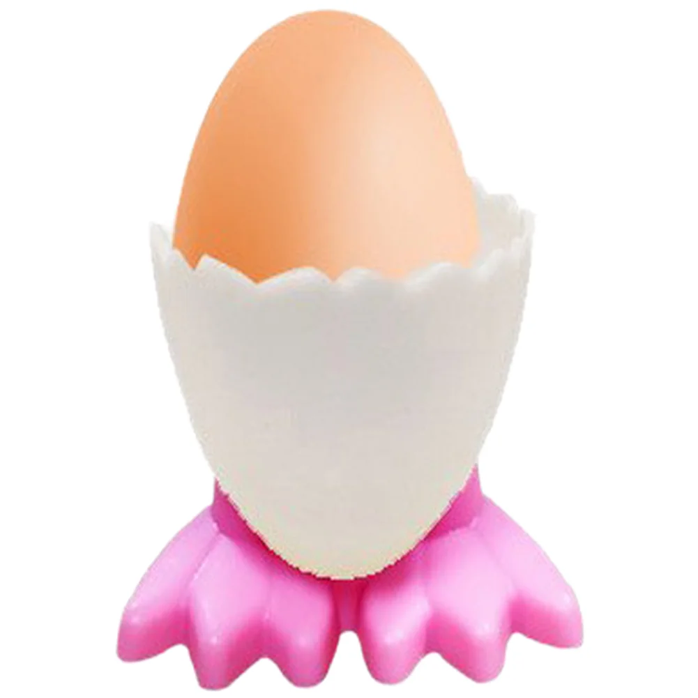 Fun Egg Stand with Chicken Silhouette Design for Kitchen Tableware Use Microwave Safe Plastic Material for Daily Use