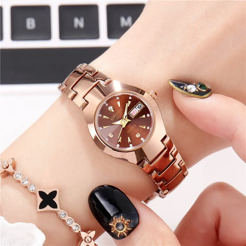 Couple Quartz Watch Trendy Simple Fashion Ladies Wristwatch Waterproof Steel Band Casual Personalized Male Watch Female Students