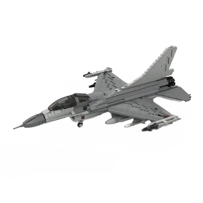 1065pcs Moc 1:35 Scale F-16 Fighting Falcon Fighter Model Building Blocks Creative Bricks Toys Kids Christmas Gifts