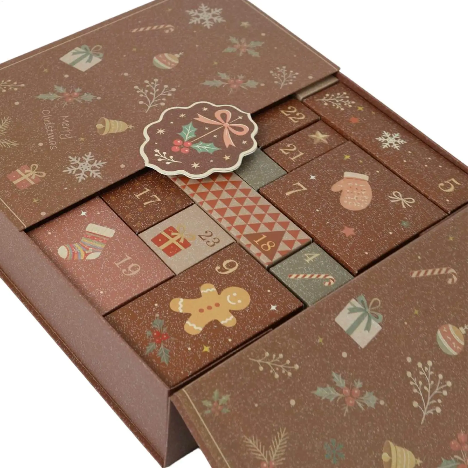 24 Days Christmas Advent Calendar Gift Box To Fill 2026 Foldable Fillable Empty Boxes Christmas Cardboard Number Boxes