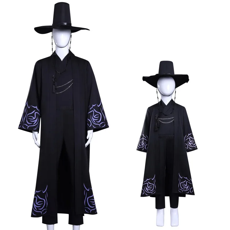 

Anime Demon Hunter Saja Boy Jinu Cosplay Costume Kpop Group Singing Korea Style Man Kids Suit Hat Halloween Carnival Party Props